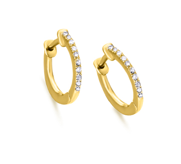 Aros oro con diamantes 