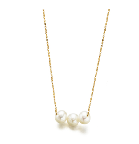 Cadena de oro de 18kt con perlas