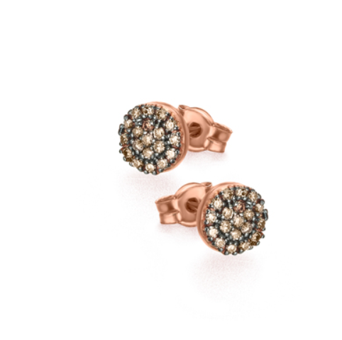 Pendientes roseta con diamantes Brown