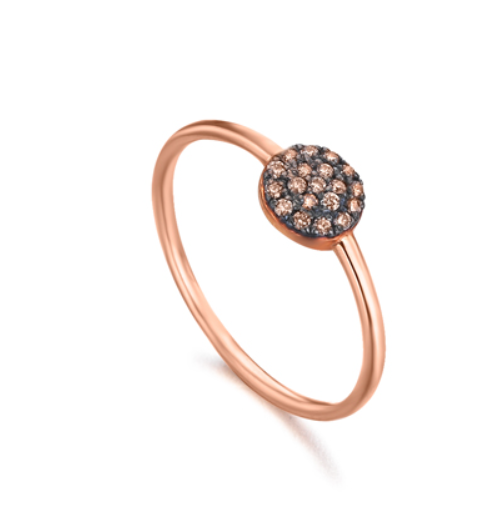 Anillo roseta con diamantes Brown 