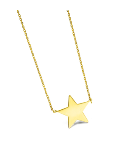 Cadena con estrella de oro