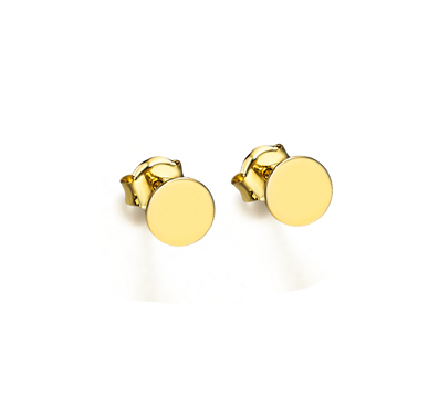 Pendientes oro amarillo redondos