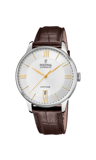 RELOJ FESTINA AUTOMATICO F20484/2 PLATEADO, CORREA DE PIEL, HOMBRE