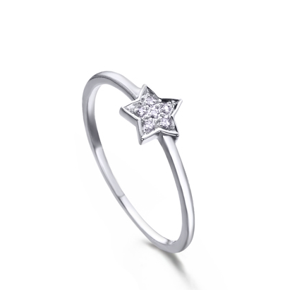 Anillo estrella oro y diamantes 