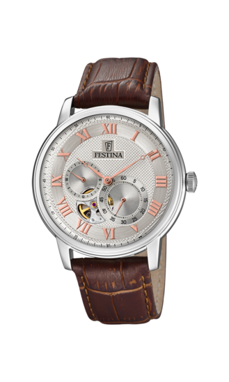 RELOJ FESTINA F6858/2 PLATA CORREA DE PIEL, HOMBRE