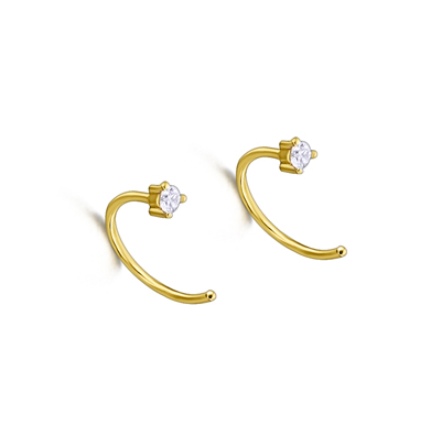 Earcuff oro y diamantes