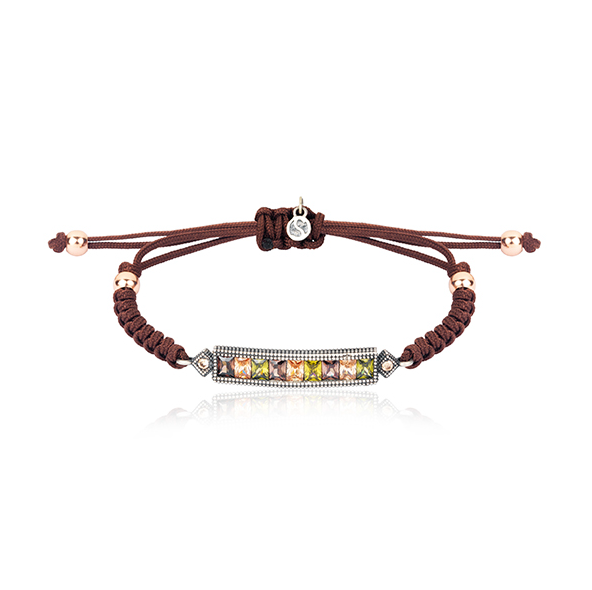 Pulsera Panzerotti marrón circonitas 